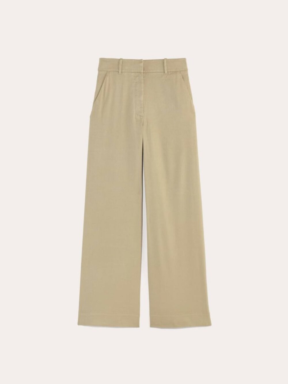Everlane Women's Wide-Leg Pant in Stretch Linen in Khaki, Size 2 - Picture 2 of 3